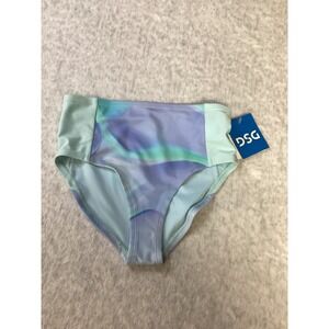 DSG Girls High Waisted Bikini Bottom Deep Sea Daydream Blue Purple‎ Mint Size M